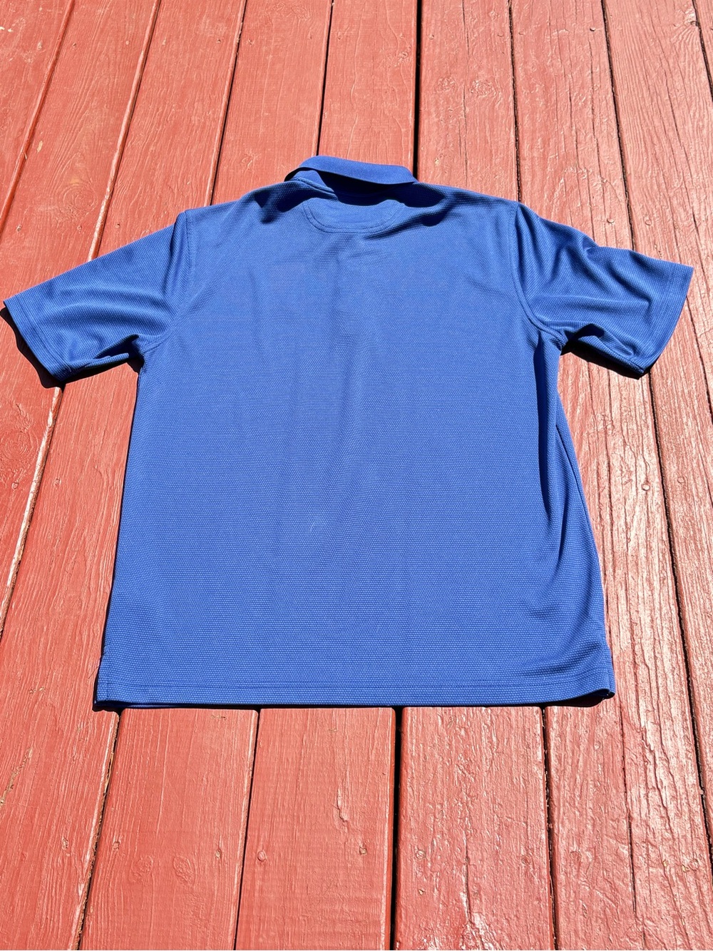 Greg Norman Men’s Medium Play Dry Blue Polo Gold Shirt - Picture 7 of 9